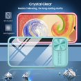 thumbnail image 2 of Phone Case for Samsung Galaxy A04e with Tempered Glass Screen Protector Cover and Camera Cover Slide 360 Full Body Protection Slim Clear Bumper Cell Accessories AO4e A 04e Women Men Sky Blue, 2 of 12