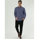 thumbnail image 3 of Camisas de hombre con lunares, manlarga, corte ajustado, estampado, camicon botones Azul marino 48, 3 of 7