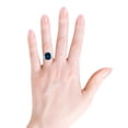 thumbnail image 4 of ANGARA Natural Cushion 5.8 ct London Blue Topaz Cocktail Ring in 14K Yellow Gold for Women (Size-12x10mm) | November Birthstone, Anniversary, Jewelry Gift for Women | Natural London Blue Topaz Ring, 4 of 10