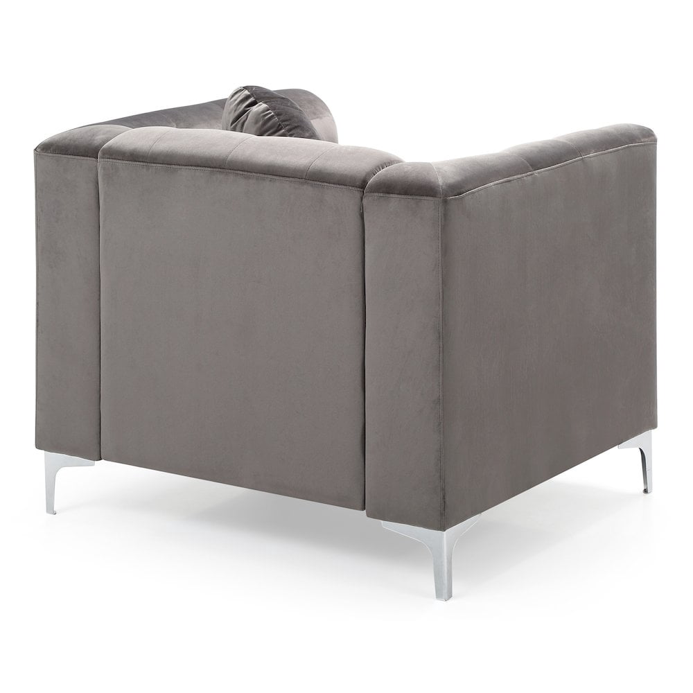 Glory Furniture Pompano Accent Chair in Dark Gray Color