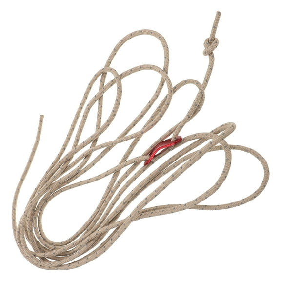 GAXIRE 8-Piece Camping Tent Ropes Set for Outdoor Use, Weather Resistant with Enhanced Visibility in Khaki Color