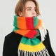 thumbnail image 2 of Bufanda de invierno para mujer, bufanda de cachemira de lujo para otoño e invierno, chal grueso y cálido, bufanda clásica con borlas, chal suave de color sólido, 2 of 5
