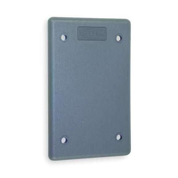 Blank Wall Plates, Number of Gangs: 1 Thermoplastic, Light Texture Finish, Gray