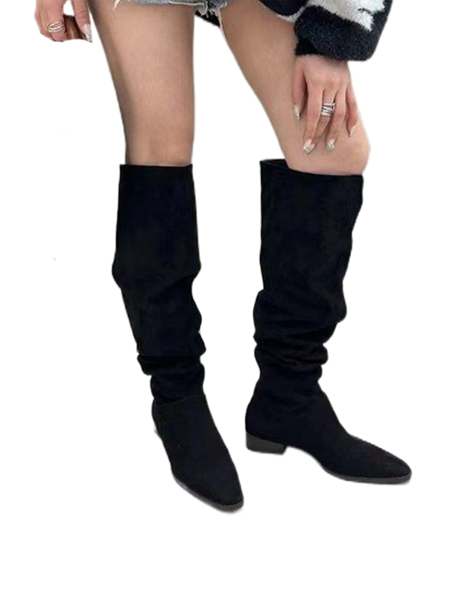 Shoes High Boots Slouch Boots Rieker Slouch Boots black casual look 