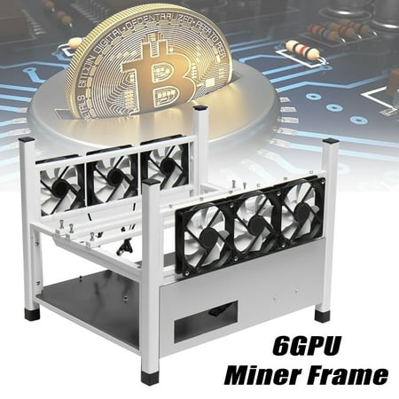 6 GPU Miner BX36 Frame 6 Fan Mining Miner Rig Case Open Air  ETH BTC