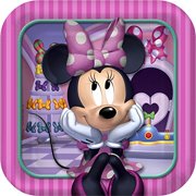 Hallmark - Disney Minnie Mouse Bow-tique Dream Party Square Dessert Plates