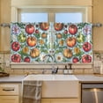 thumbnail image 2 of Yayeee Kitchen Curtains Tier Set of 2 Light Filtering 57"x36" Over Sink Window Panels, Floral Tomatoes, 2 of 7