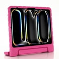 thumbnail image 2 of ELEHOLD Rugged Stand Case for iPad Air 13 inch 2024,iPad Pro 13 inch 2024 Kids Friendly EVA Full Body Protective Handle Grip Kickstand Shockproof Case,Rose, 2 of 8