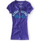 thumbnail image 1 of Aeropostale Ny Athletics Henley - Camiseta para mujer, color morado, pequeña Aeropostale henley, 1 of 2