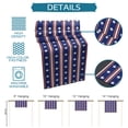 thumbnail image 7 of Table Runner Dresser Scarves 48 Inch Long,USA 4th July Star on Blue Linen Dining Table Runners Patriotic Geometric Red White Stripe Tabletop Scarf for Wedding Holiday Party Kitchen, 7 of 7