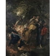 thumbnail image 2 of Van Dyck, Anthony 15x18 Black Ornate Wood Framed with Double Matting Museum Art Print Titled - The Betrayal of Museumist, 2 of 4