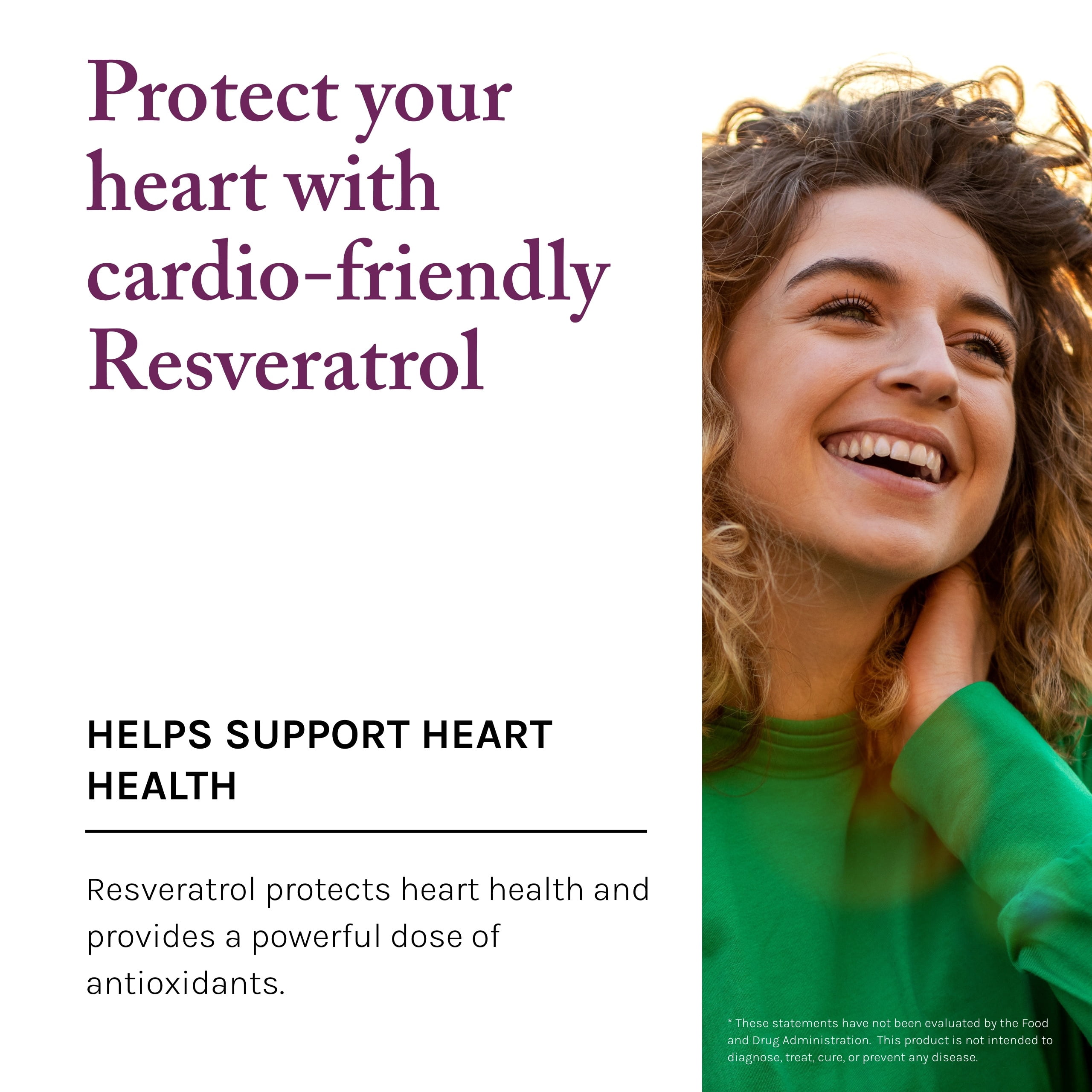 Reserveage Beauty, Resveratrol 100 mg, Antioxidant Supplement for Heart and Cellular Health, Supports Healthy Aging and Immune System, Paleo, Keto, 60 Capsules (60 Servings)