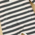 thumbnail image 4 of Fesfesfes Newborn Baby Pajamas Boys Girls Stripe Cotton Jumpsuit Long Sleeve Bodysuit Hooded Pocket Romper With Hat Onesie Set, 4 of 9