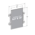 thumbnail image 5 of Clear Acrylic Window/Door Sign Holder Frame with Suction Cups 8.5''W x 14''H, 2-Pack, 5 of 8