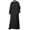 A-Black85, variant on Mens Hooded Thobe Long Sleeve Half Button Pocket Thobe Breathable Modest Casual Prayer Daily Wear Robes