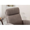 thumbnail image 3 of Rocking Chair Indoor Lounge Chair Comfortable Accent Chair,Nursery Glider Recliner Modern Rocker Glider Chair with Tufted High Back Cushion and Side Pockets for Living Room Bedroom Office,Grey, 3 of 8