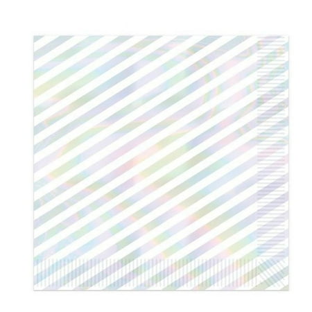 2-Ply Iridescent Stripes Luncheon Napkins - Pack of 12