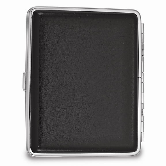 FB Jewels Blk Leather Covered (Holds 20-100mm) Cigarette/Card Case