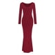 thumbnail image 4 of Vestido largo ajustado sin espalda, de color liso y cuello en V, para mujer: estilo informal y sexy para fiestas, trabajo y vacaciones, 4 of 8