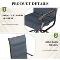 thumbnail image 3 of UDPATIO Outdoor Dining Chairs Set of 6, All Weather Swivel Patio Chairs, Outdoor Furniture for Backyard Deck, Navy Blue, 3 of 9