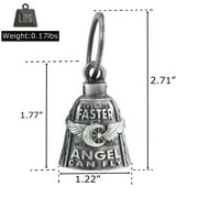 Dream Apparel 【2Pack】Motorcycle Bells for Biker Good Luck Riding Bells with Hanger Motorcycle Accessory or Keychain for Luck