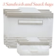 thumbnail image 5 of Kitchen Details 6 Piece Set Plastic Reusable Sandwich and Snack Bags, Gray, 5 of 9