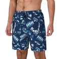 thumbnail image 2 of Uemuo Blue Bus Pattern Mens Swim Trunks Quick Dry Board Shorts with Mesh Lining, Stretch Beach Shorts Quick Dry No-Chafing Board Shorts-X-Large, 2 of 9