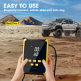 thumbnail image 3 of Ophanie 12V DC Tire Inflator - 160 PSI Pressure Gauge, Automatic Shutoff Car Portable Air Compressor, Digital Display, Faster Inflation, LED Light, Compact Design, Powered by Cigarette Lighter, 3 of 9