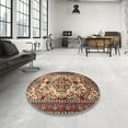 thumbnail image 3 of Ahgly Company Indoor Square Traditional Light French Beige Brown Persian Area Rugs, 5' Square, 3 of 6