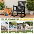 thumbnail image 4 of Homall Outdoor Rocking Chair Resin All-Weather Resistant High-Back Rocker for Patio, Garden, 4 of 8
