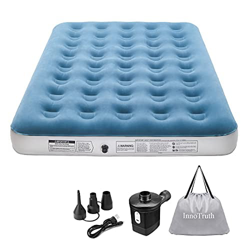 Inflatable Air Mattress Queen Size Airbed 8.75 In High Guest Bed 600 Lb Capacity 