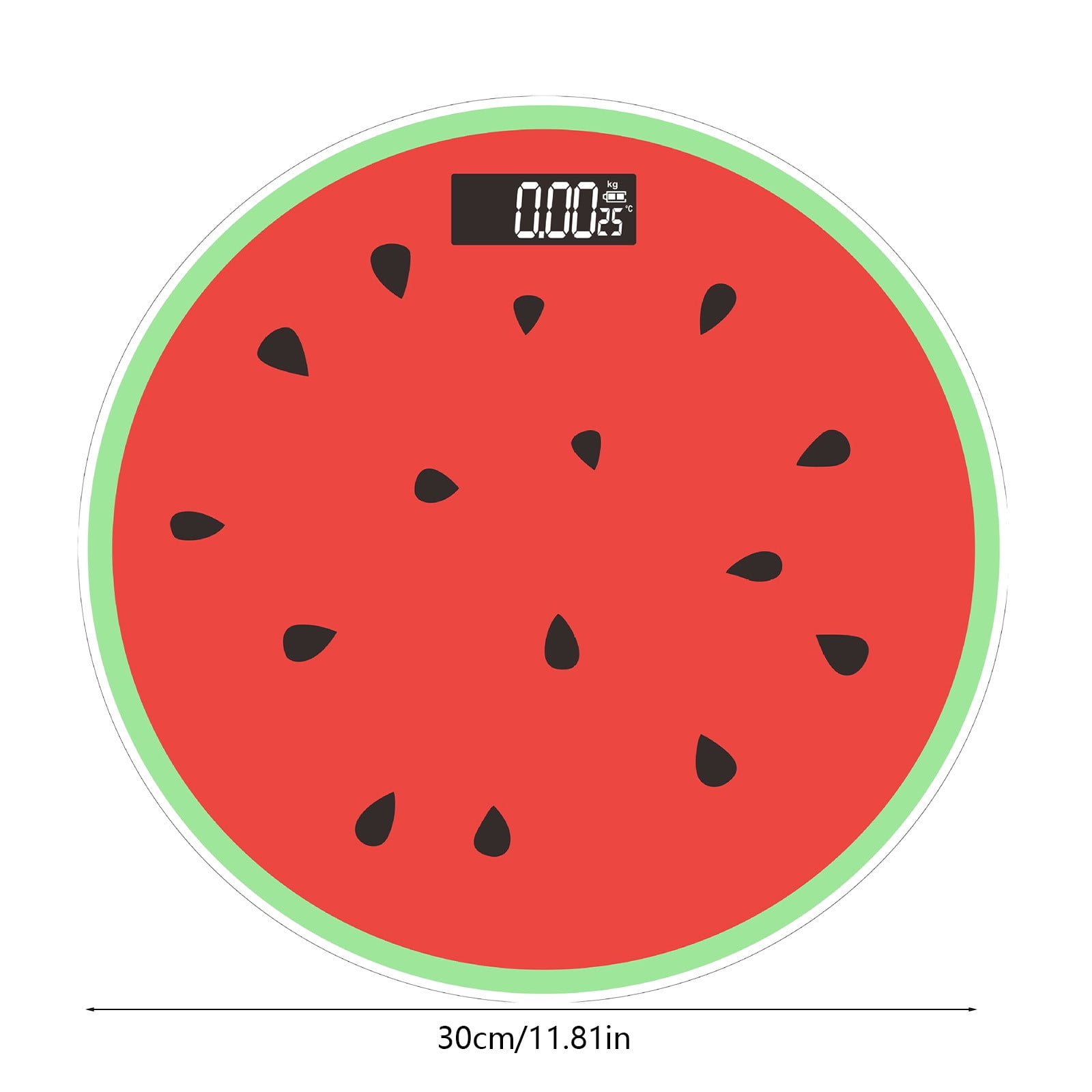 Fruit Design Smart Bathroom Scale with USB Charging - Large Display Glass Body Weight Scale - Temperature Measurement Function for Home Fitness Tracking