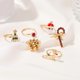thumbnail image 3 of 6 piezas / juego de anillos de Navidad pueden ajustar anillos de Papá Noel infantiles de aleación fina antióxido, 3 of 5