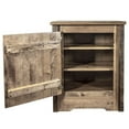 thumbnail image 4 of Homestead Collection Accent Cabinet w/ Laser Engraved Pine Design, Right Hinged, Stain & Clear Lacquer Finish, 4 of 10
