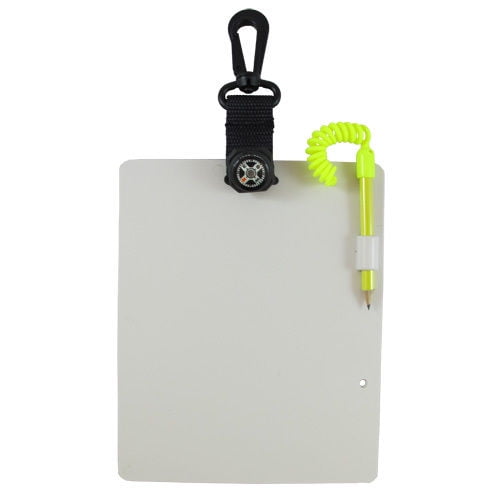 Scuba Diving Writing Dive Slate with Compass and Pencil, Large