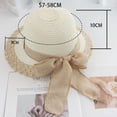 thumbnail image 2 of tarylea Wide Brimmed Hats for Women Sun Weaving Straw Hat with Bow Tie Casual Summer Beach Vacation Holiday Hat, 2 of 5