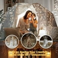 thumbnail image 3 of RuiJiao 300LED Curtain String Lights with Remote Control and USB Copper Wire, 8 Modes Warm White LED Fairy Lights for Indoor Outdoor Party Wedding Decoration, Energy Saving Waterproof, 3 of 7