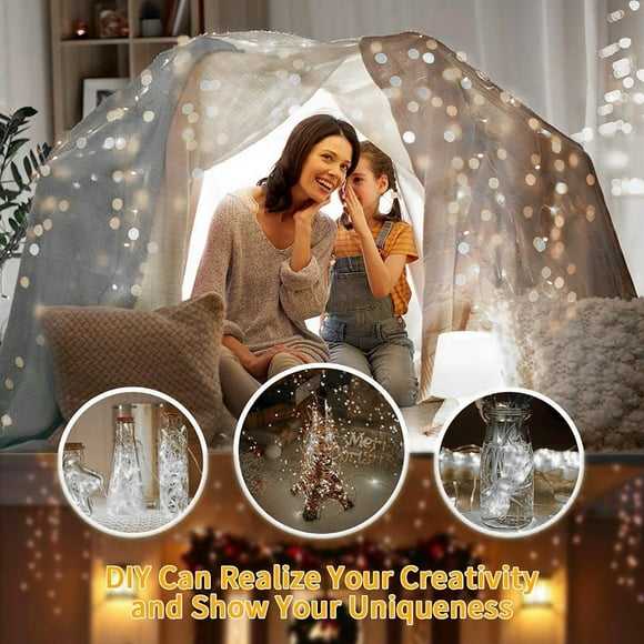 EGNMCR Light Strip, Christmas Lights Curtain Stripe Lights 300LED 8 Modes Warm White String Lights Decoration String Lights