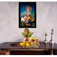 thumbnail image 3 of IBA Indianbeautifulart Lord Krishna Picture Frame Religious Poster Black Wall Frame Deity Photo Frame Wall Decor&nbsp;For Home/ Office/ Temple-6 x 8 Inches, 3 of 7