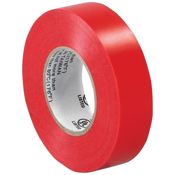 Partners Brand Electrical Tape,3/4"x20 yd.,Red,PK10 T96461810PKR
