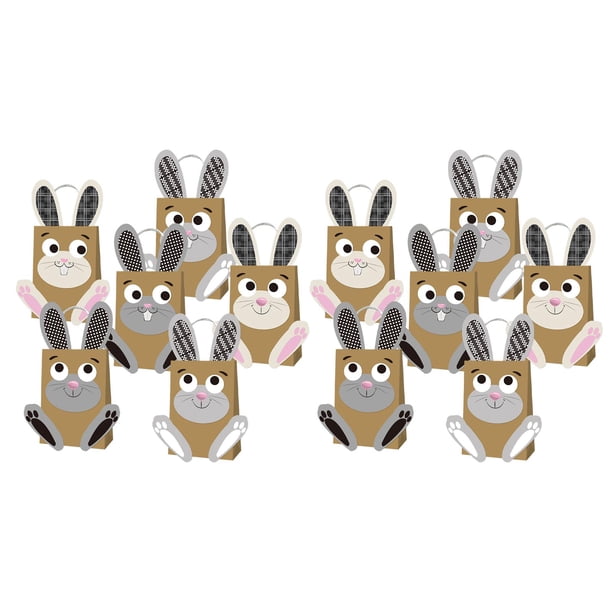12 bolsas de regalo de Pascua, bolsas de regalo con asas, bolsas de papel, bolsas de dulces, bolsas de regalo para fiestas