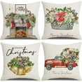 thumbnail image 4 of 4PC Christmas Pillow Set Combination Multi Pattern Cushion Cartoon Sofa Living Room Pillowcase Pillow Set Christmas Theme Pillow Set, 4 of 4