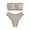 Yellow, variant on Odeerbi Halter Swimsuits for Women Fashion Color Matching Split Bikini Print High Waist Beachwear Set Black