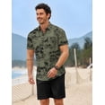 thumbnail image 4 of COOFANDY 2 Piece Set for Men Cruise Outfits Set Mens Summer Vacation Outfit Short Sleeve Button Down Shirts, 4 of 7