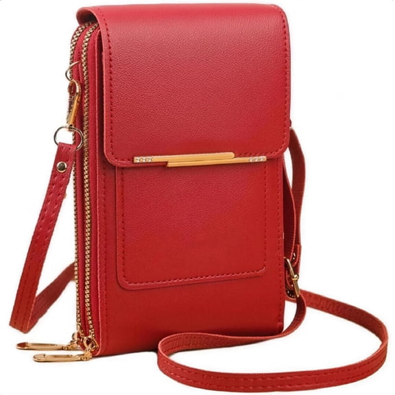 Pinklizecosh Touchscreen Crossbody Phone Wallet, Small Compact Cell Phone Crossbody Bags for Women Trendy Purses Touchscreen Shoulder Bag with Credit Card Slots