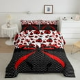 thumbnail image 2 of Manfei Cartoon Ladybird 3pcs King Size Comforter Sets,Kawaii Bow Bedding Comforter Set,Polka Dots Super Cozy Bedding Set,Ultra Soft Kids Bedroom Decor,Reversible, 2 of 8