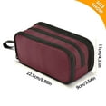 thumbnail image 3 of ALAZA Dark Red Pencil Case Bag 3 Compartment Pen Pouch Large Storage Holder Box Organizer, 3 of 8