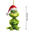 thumbnail image 2 of Decoración de árbol de Navidad de 8cm ornamento de árbol de Navidad Grinch creativo para fiestas y vacaciones, 2 of 6