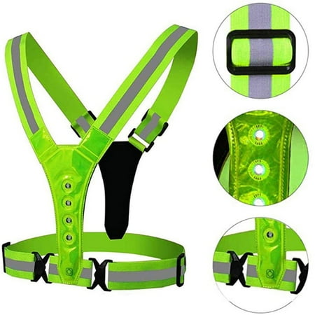 

Xahyotn Visibility Neon Vest Reflective Belt Safety Vest Fit for Running Cycling Sports Outdoor