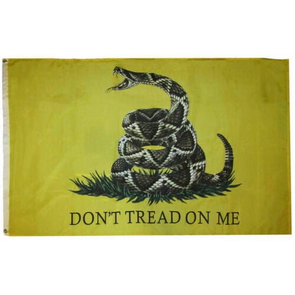 3x5 Gadsden Real "Live" Snake Flag Rattlesnake Banner Grommets Dont Treat on me